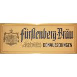 Reklameschild Fürstenberg-Bräu, Donaueschingen, gerahmt