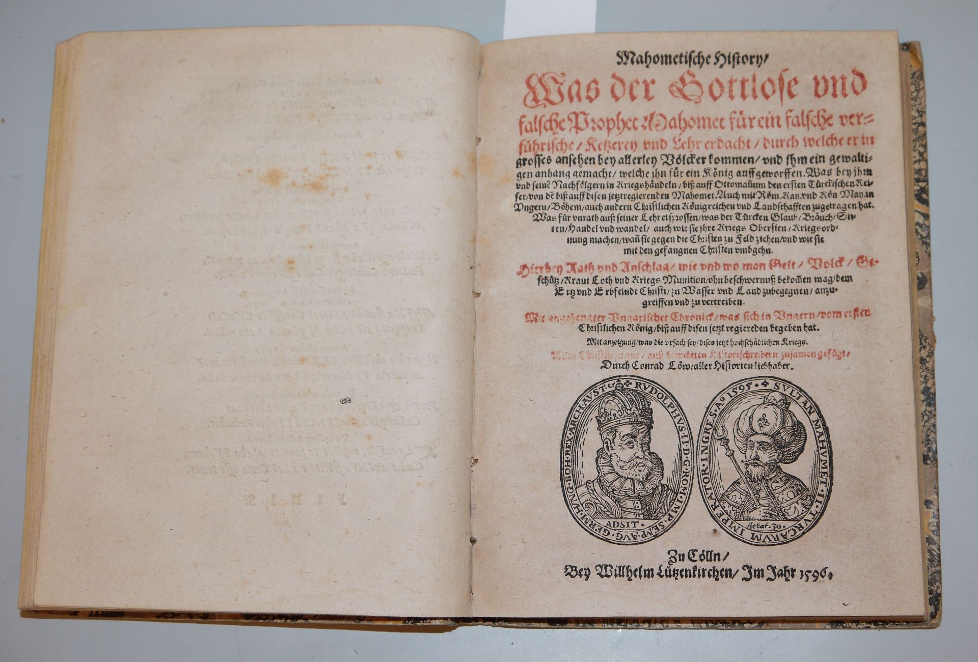 3 seltene Bücher zu Religion und Geschichte des 16. Jhs. in einem Band: Die Jahr Blum von 1595, Mah - Bild 4 aus 5