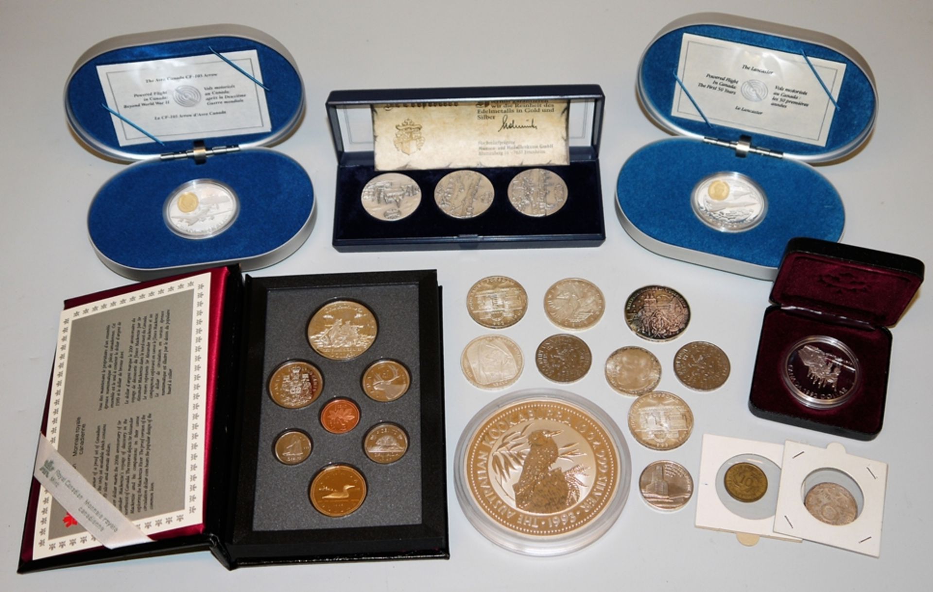 Slg. Silbermünzen u. -medaillen u.a., ab 1932