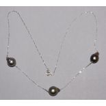 Collier mit Tahiti-Perlen, Gold