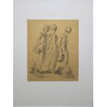 Andreas Paul Weber, "Der Gang zur Quelle", signierte Lithographie von 1952, gerahmt