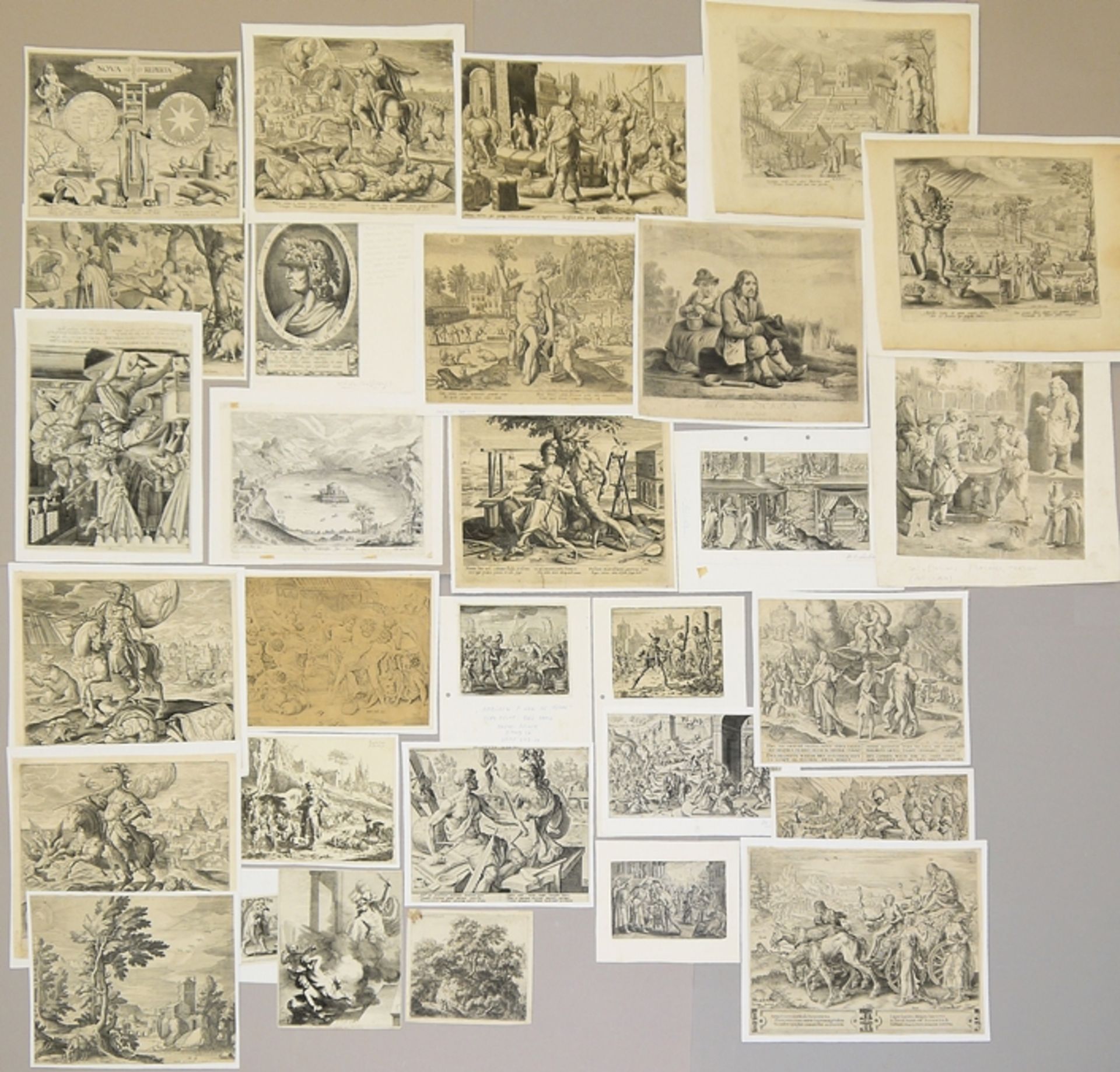Sammlungs-Nachlass mit 30 Blatt Altmeister-Graphik des niederländisch/flämischen "Goldenen Zeitalte