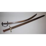 Indischer Säbel und afrikanisches Schwert, 19. Jh.