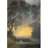 Sammlungsnachlass mit 5 Zeichnungen, Aquarell und Gouache, dabei Reinhold Schweitzer, nach Guiseppe