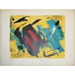 Gérard Schneider, Abstrakte Komposition, signierte Farblithographie um 1955
