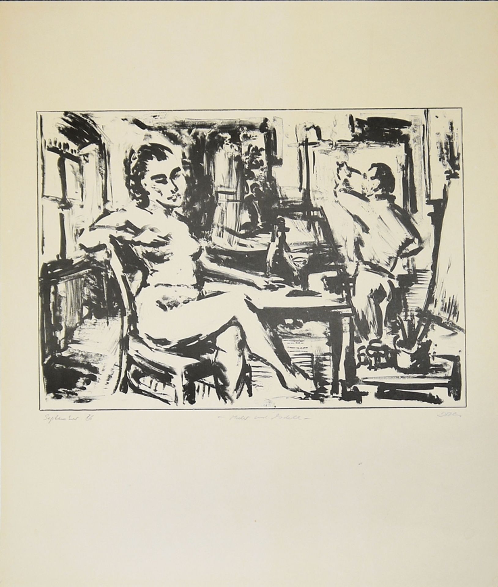 Gerd Lind, "Transition VII" u. "Kreuz-Spirale VII", Zeichnungen von 1977-78/ 1979 & Dag Seemann, "M - Bild 3 aus 4