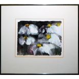Klaus Fußmann, "Blumen/Blüten", 2 Arbeiten: Mischtechnik & Farb-Aquatinta
