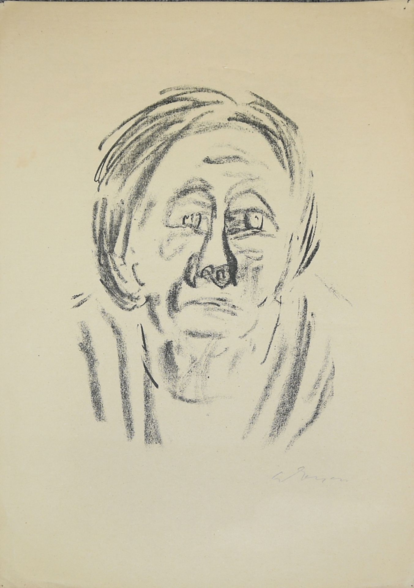 Heinrich Ehmsen, "Die heilige Familie" (1908) und Porträt, 2 signierte Druckgraphiken, dazu Katalog - Bild 3 aus 4