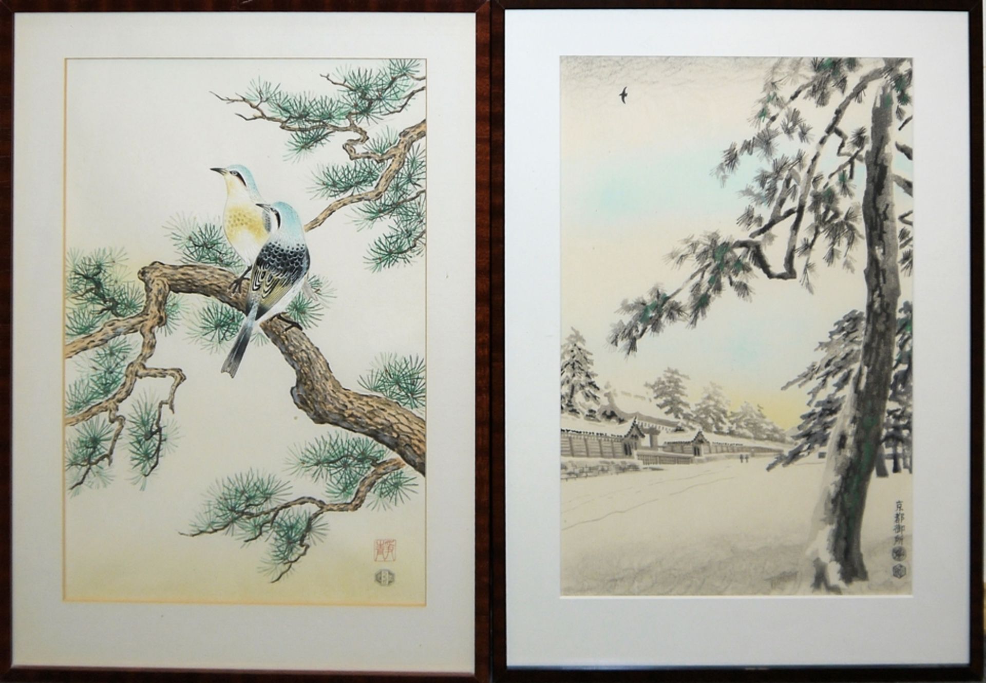 12 Ukiyo-e, japanische Farbholzschnitte der Uchida Art Co., Kyoto Mitte 20. Jh. - Bild 2 aus 7