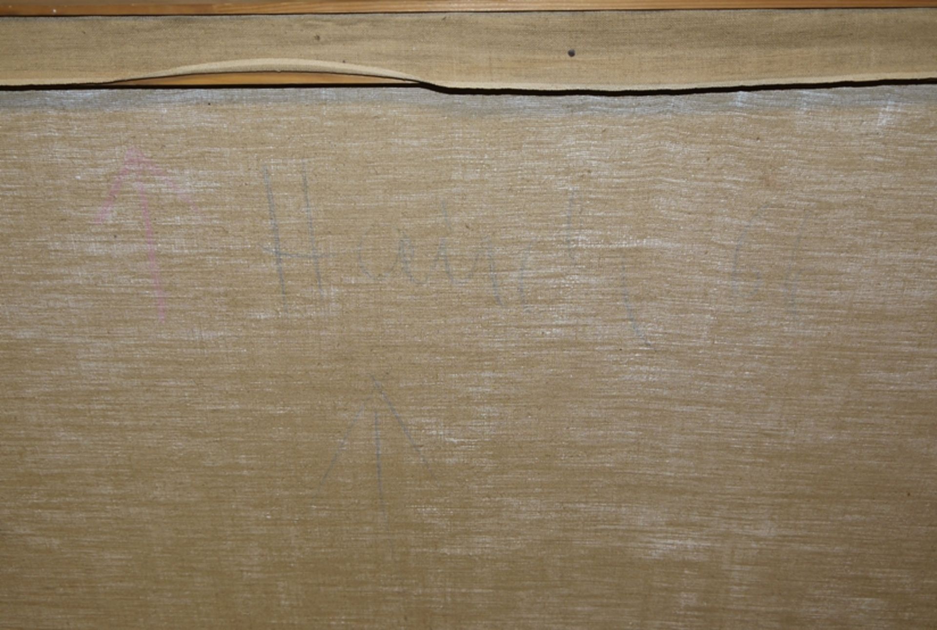 Eckhart Haisch, Ohne Titel, großes Ölgemälde von 1966, gerahmt - Bild 3 aus 3