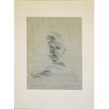 Alberto Giacometti, Arthur Rimbaud, aus: Arthur Rimbaud, vu par les peintres, Radierung von 1962