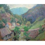 Emilie von Palmenberg, "Geroldsau", Ölgemälde, gerahmt