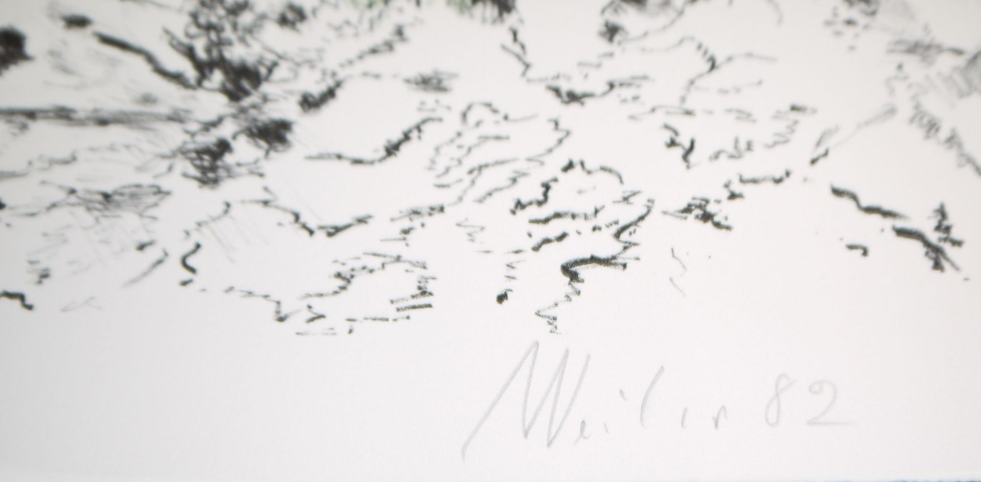 Max Weiler, Abstrakte Komposition, signierte Farblithographie von 1982 - Bild 3 aus 4