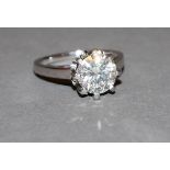Brillant-Solitaire, ca. 1,75 ct, Platin
