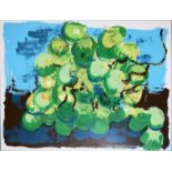 Rainer Fetting, Trauben, großer signierter Farbserigraphie von 1997