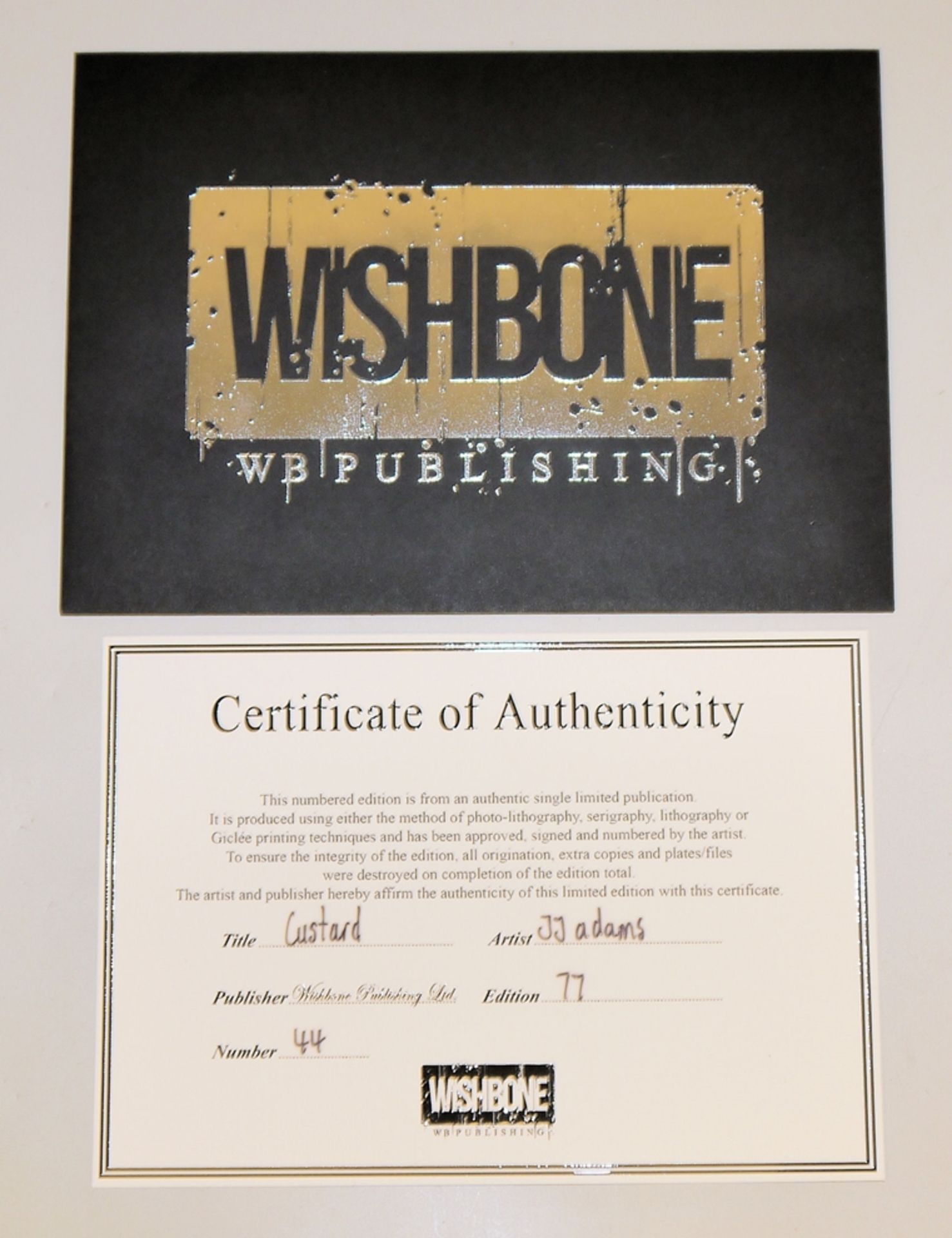 JJ Adams, R2D2 - Bird's Custard, signierte Farbserigraphie von 2014, galeriegerahmt, mit Zertifikat - Bild 3 aus 3