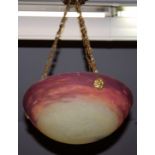 Jugendstil-Deckenleuchte von Muller Frères, Lunéville um 1920