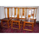 Ein Satz aus sechs Speisezimmer-Stühlen der Qing-Zeit, China 19. Jh.