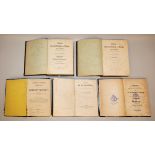5 antiquarische medizinische Bücher über innere Medizin, Augen und Geburtshilfe, 1849-1872