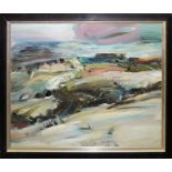 Bozena Lesiak, "Snieg II" (Schnee), Ölgemälde von 1991, gerahmt