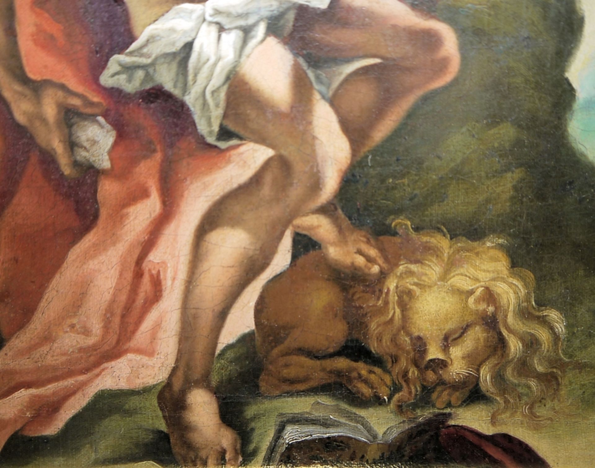 Italienische Schule & Alpenländisch um 1760, Der Heilige Hieronymus mit dem Löwen & Maria Himmelfah - Bild 6 aus 8