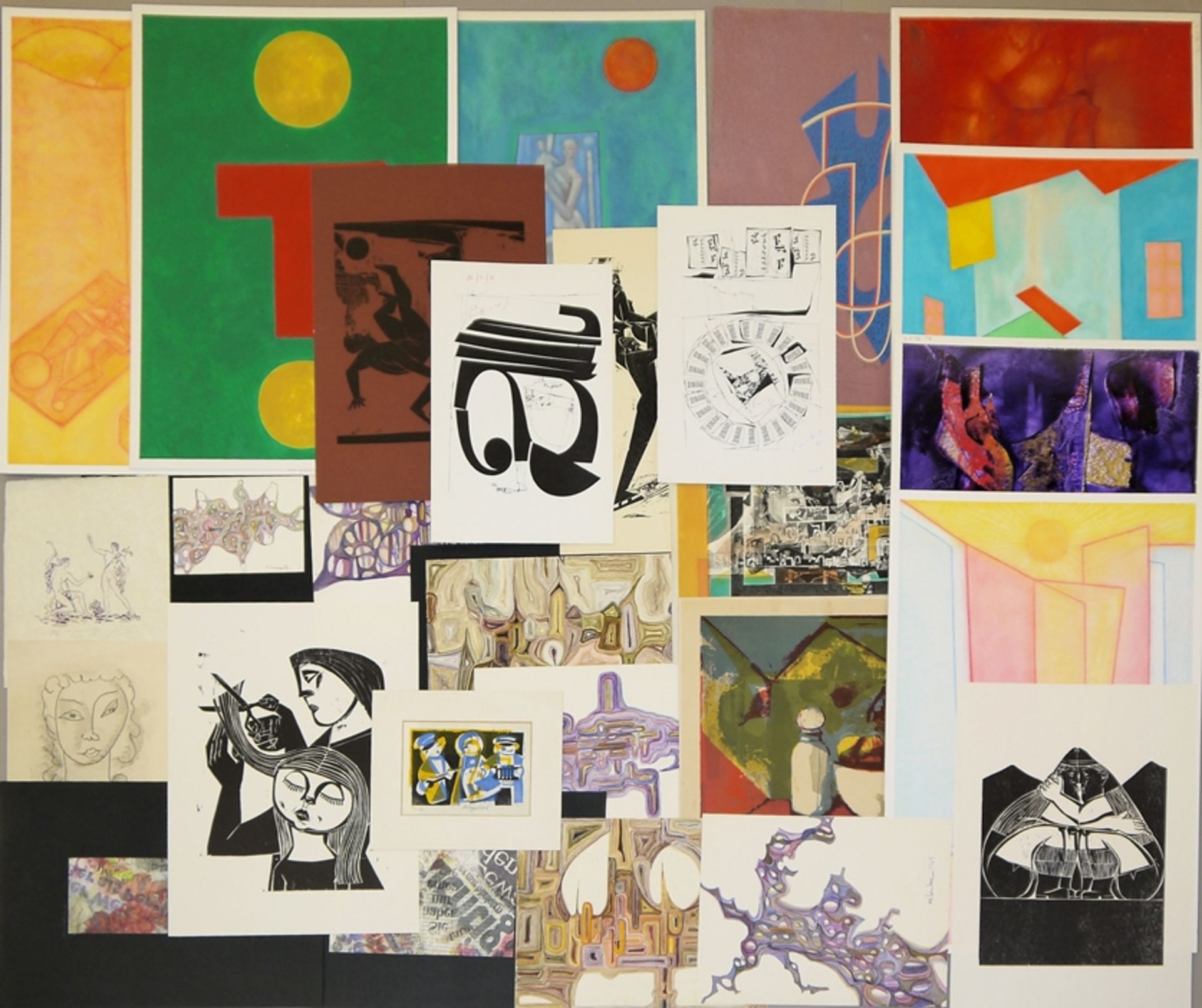 Reichhaltiger Kunstnachlass Graphiken, Originale & 2 Fotobücher - Bild 2 aus 4