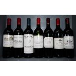 7 Flaschen französischer Rotwein, Bordeaux 1988-1992