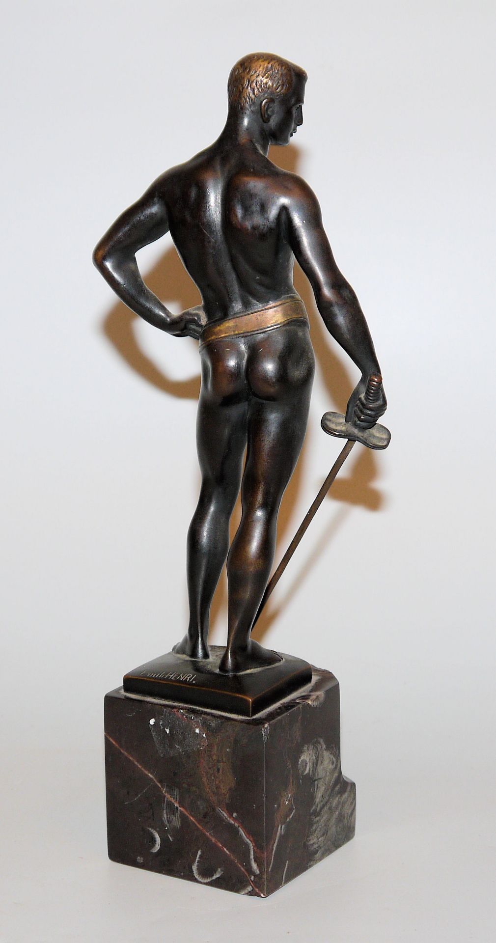 Emile Henri, Bronzeplastik Fechter - Bild 2 aus 3
