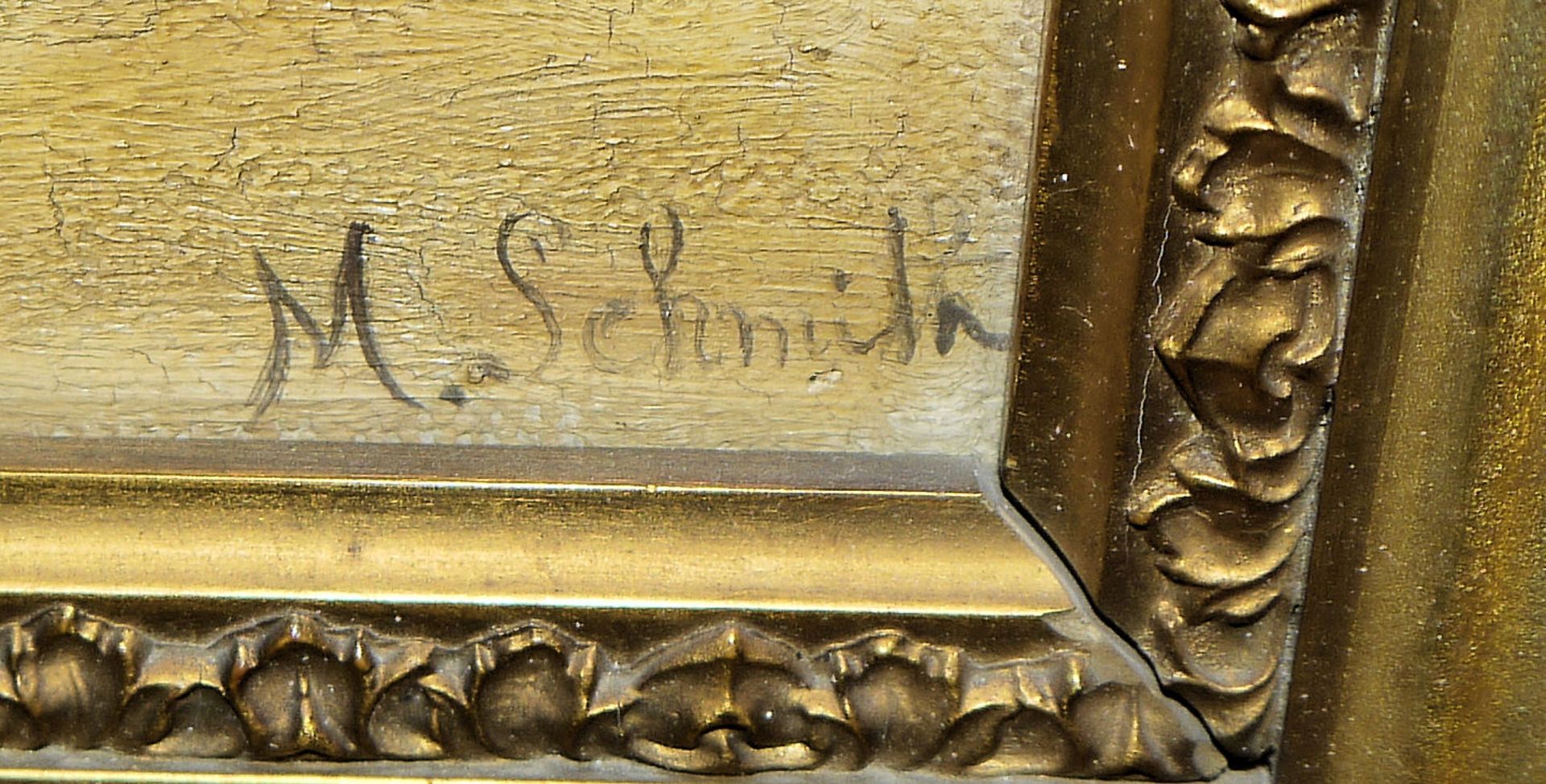 Max Schneider, Mexikanisches Haus im Garten, Ölgemälde, gerahmt - Bild 2 aus 2