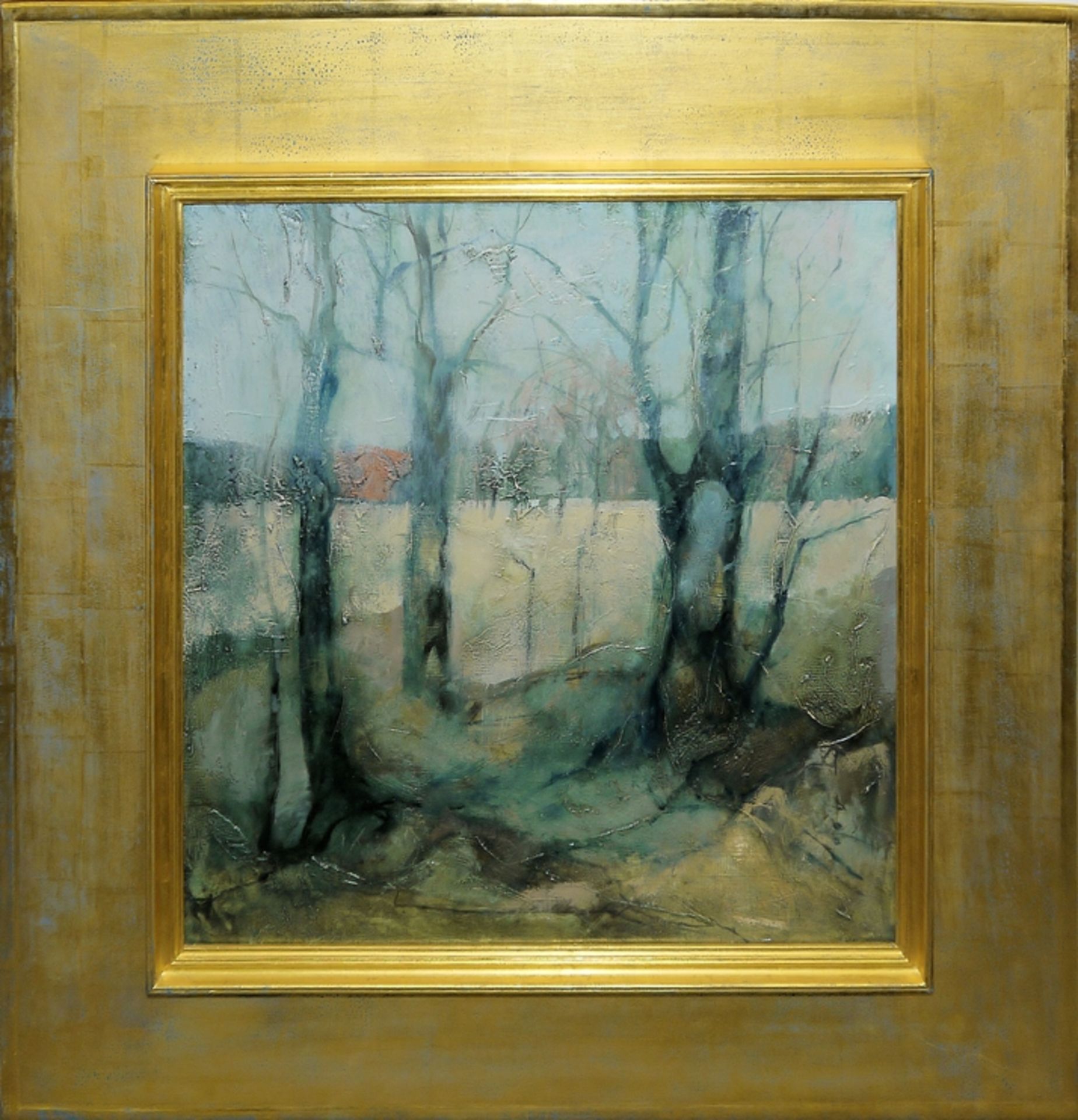 Julius Koch, Winterlandschaft, Ölgemälde von 1932 & Tschechischer Maler, "Predjari (Vorfrühling)",  - Bild 5 aus 6