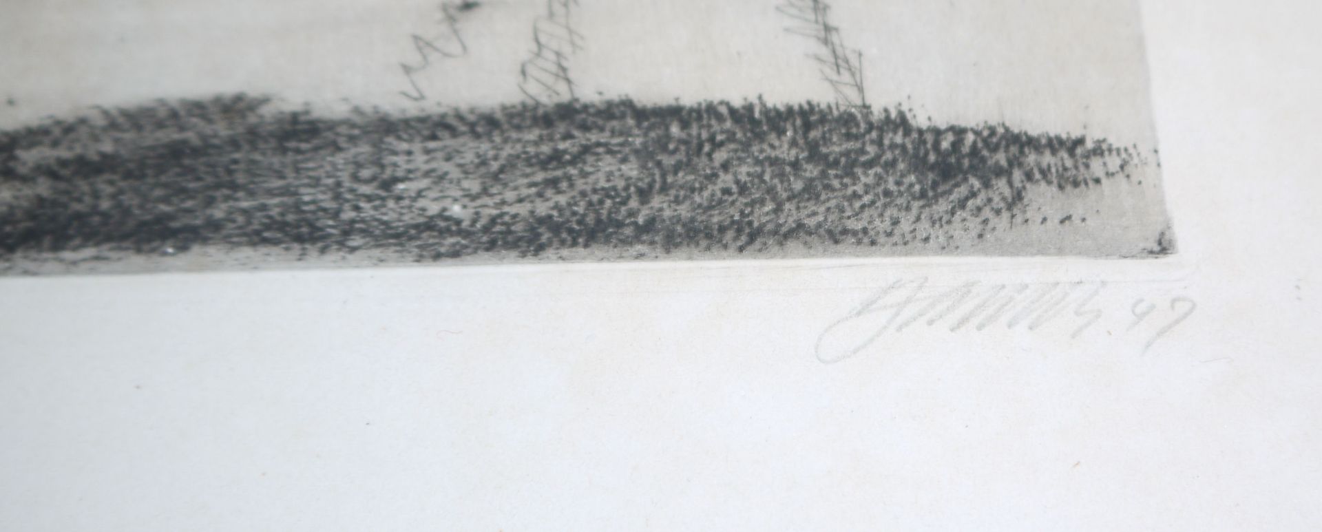 Willi Baumeister, "Zwei Weltalter", signierte Kaltnadelradierung von 1947  - Bild 2 aus 3