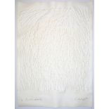 Günther Uecker, "Kathedrale", großer sign. Nagel-Prägedruck von 2000