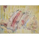 Bernard Schultze, Informelle Komposition, Aquarell/Tusche von 1954