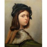 Sebastiano de Piombo, nach, qualitätvolle Kopie um 1900 des "Il Violinista" von 1518, ohne Rahmen