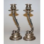 Paar Kerzenleuchter, Silber, Italien