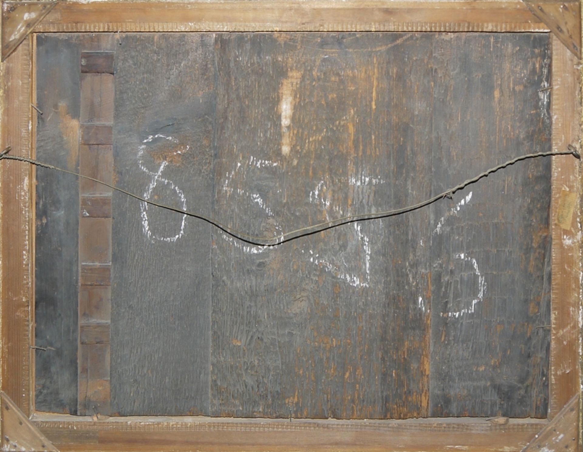 Jacques D`Artois Werkstatt, Zwei Wanderer in Campagna-Landschaft, Ölgemälde um 1670, Speicherfund,  - Bild 4 aus 4