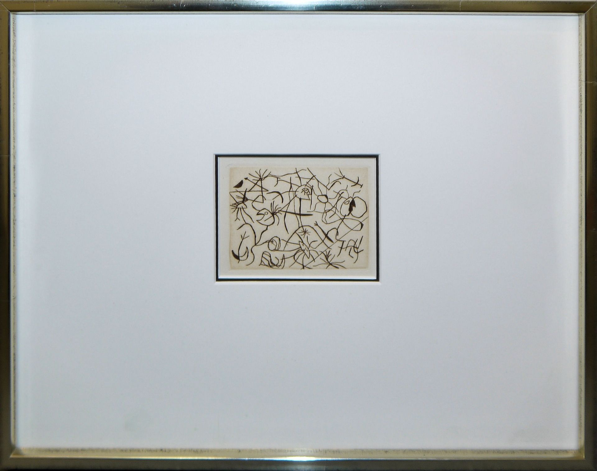 Joan Miró, Astres et Danseurs, Radierung von 1938, galeriegerahmt