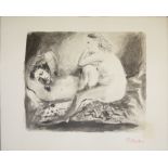 Pablo Picasso, nach, "Le dormeur" & "Minotaure et femme nue", zwei Pochoir-Lithographien, SPADEM 19
