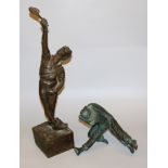 Waltraud Suckow, Tennisspieler & Zweikampf, zwei Bronzeplastiken