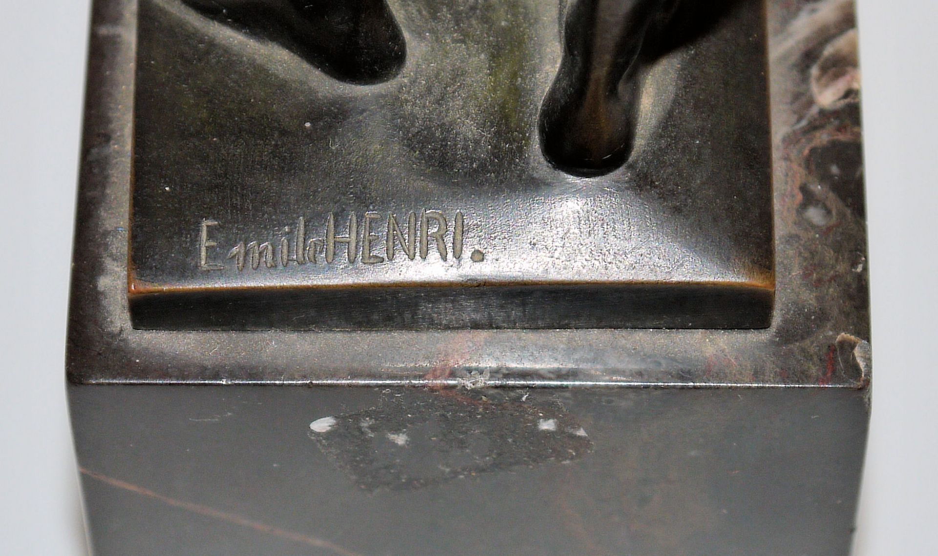 Emile Henri, Bronzeplastik Fechter - Bild 3 aus 3