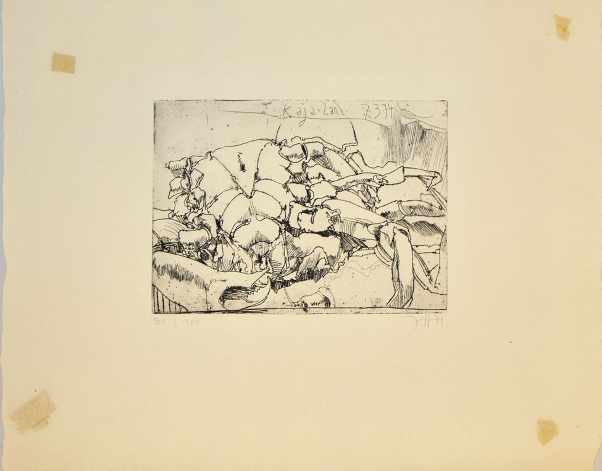 Horst Janssen, 3 sign. Graphiken, 2 x gerahmt - Bild 3 aus 3