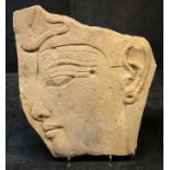 Relieffragment mit Kopf eines Pharaos, wohl Sethos I., Ägypten, 19. Dynastie, neues Reich, 13. Jh.
