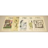 5 x Derriere Le Miroir 1946/47, dazu Marc Chagall "Nacht in Paris", Farblithographie DLM 1954