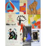 Kleine Sammlung von 11 Kunst- und Ausstellungsplakaten
