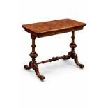 A Quality Victorian Walnut & Burr Walnut Turnover Games Table. C.1870, 18th Century. 95x47x74cm.