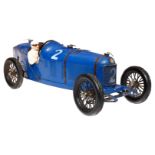 JEP Alfa Romeo Rennwagen P 2, blau HL, mit Replik-Fahrerfigur (geklebt), Uhrwerk intakt,