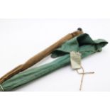 Milwards 'Floathanger' split cane fishing rod, together with another example by 'Harrod's and Co