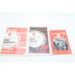 Three vintage football programmes to include Arsenal v Stoke City season 1970 - 71, Gunflash vol. 20