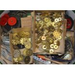 Meccano Toys to include mixed components, gears, cogs, wheels with tyres, funnels and other