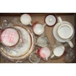Paragon 'Holyrood' pattern tea set comprising teapot, five cups, five saucers, six side plates, milk